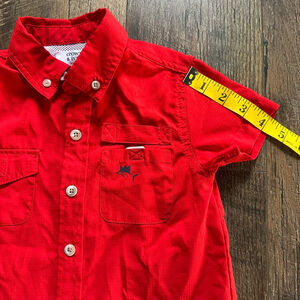 Boys Crown & Ivy Button-Down Shirt Size 3T Red